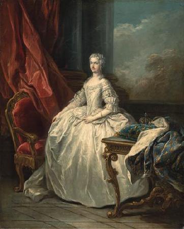 Charles Amedee Philippe Van Loo Portrait of Queen Marie Leczinska